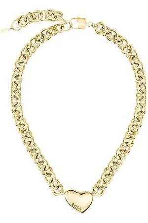 HUGO BOSS Gold-tone necklace with heart charm