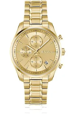 HUGO BOSS Tone multifunction watch with curved case