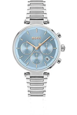 HUGO BOSS Stainless-steel T-bar watch with brushed baby-blue dial