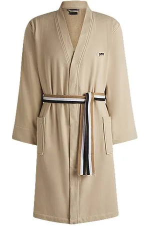 HUGO BOSS Cotton-terry dressing gown with quick-dry inner