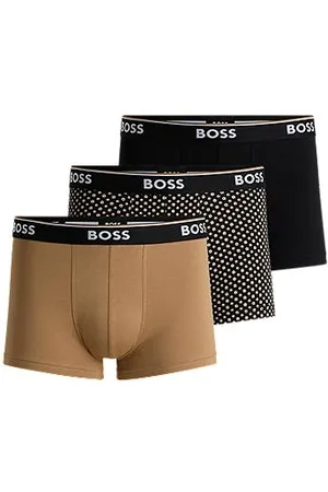 HUGO BOSS Three-pack of logo-waistband trunks in stretch cotton