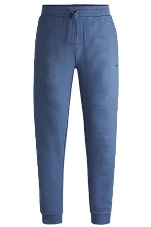 HUGO BOSS Cotton-blend pyjama bottoms with embroidered logo