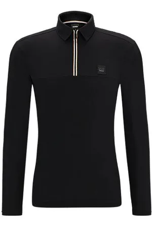 HUGO BOSS Equestrian training polo shirt in quick-dry material