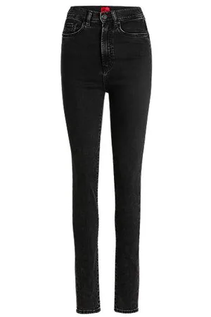 HUGO BOSS Skinny-fit jeans in black super-stretch denim