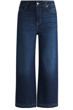 HUGO BOSS Wide-leg jeans in indigo stretch denim