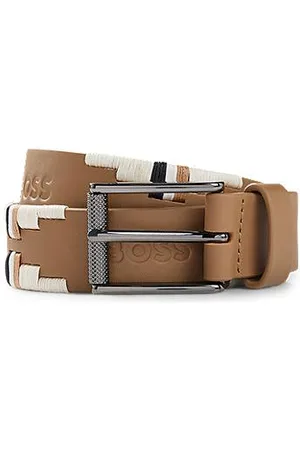 HUGO BOSS Equestrian polo belt with embroidered pattern