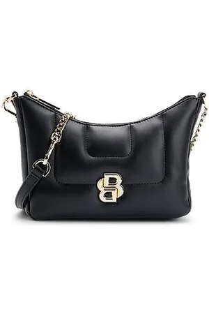 HUGO BOSS Quilted hobo bag with Double B monogram