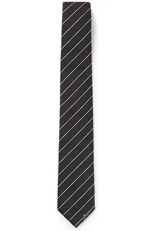 HUGO BOSS Silk-jacquard tie with diagonal stripes