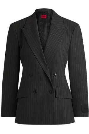 HUGO BOSS Regular-fit blazer in pinstripe stretch material