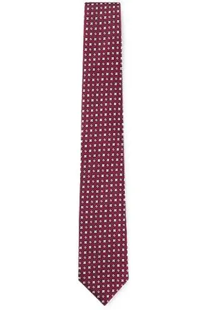 HUGO BOSS Silk-blend tie with jacquard pattern