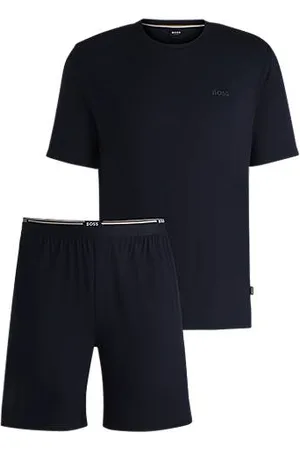 HUGO BOSS Short jersey pyjama set with embroidered branding