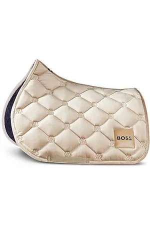 HUGO BOSS Equestrian velvet jumping saddle pad with Double B monograms