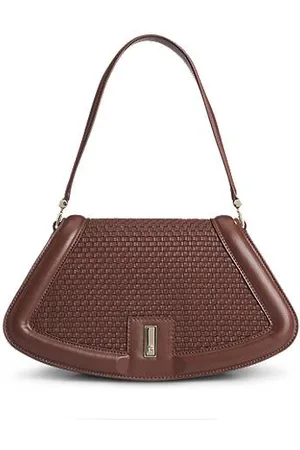 HUGO BOSS Ariell shoulder bag in woven matte leather