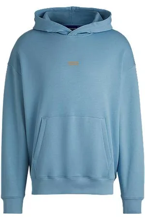 HUGO BOSS Cotton-terry loose-fit hoodie with logo details