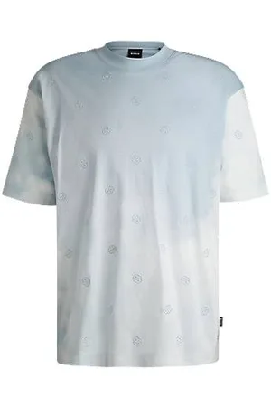 HUGO BOSS Cloud-artwork T-shirt with Double B monograms