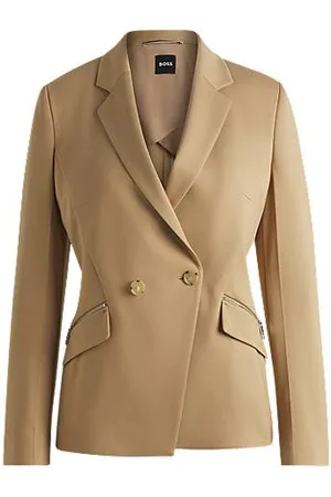 HUGO BOSS Slim-fit blazer with zipped pockets