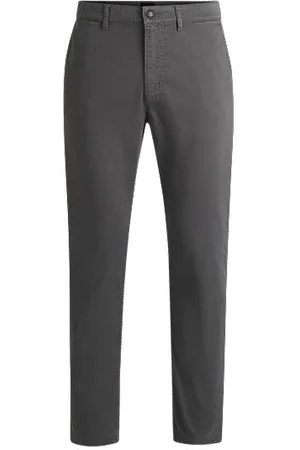 HUGO BOSS Regular-fit chinos in stretch-cotton satin