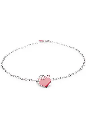HUGO BOSS Chain necklace with logo-heart pendant