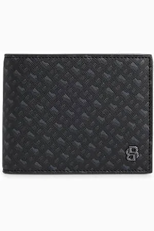 HUGO BOSS Monogram trifold wallet with Double B trim