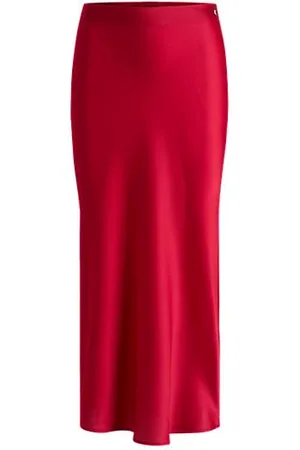 HUGO BOSS Midi-length skirt in hammered satin