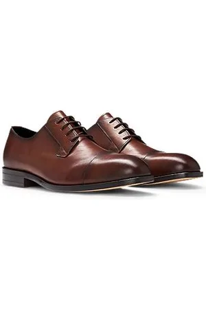 HUGO BOSS Cap-toe Derby shoes in leather