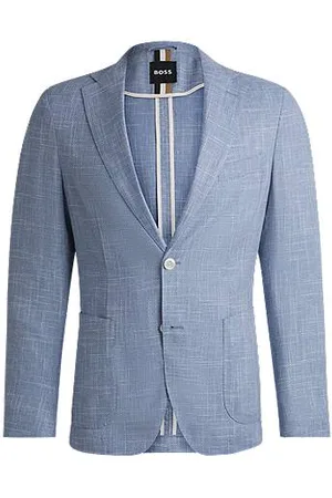 HUGO BOSS Slim-fit blazer in micro-patterned fabric