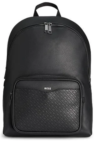 HUGO BOSS Backpack with monogram-patterned pocket
