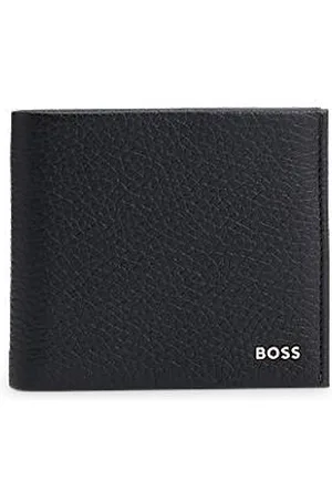 HUGO BOSS Grained-leather wallet with logo lettering