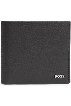 HUGO BOSS Grained-leather wallet with logo lettering