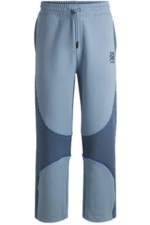 HUGO BOSS X RB cotton-blend tracksuit bottoms with piping details
