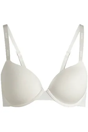 HUGO BOSS Underwire bra with adjustable logo straps in stretch jersey