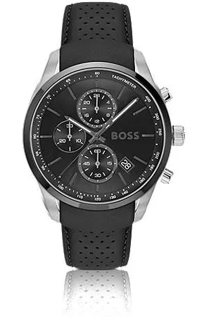 HUGO BOSS Dial chronograph watch with leather strap