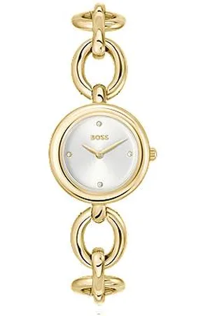 HUGO BOSS Gold-tone watch with ring bracelet