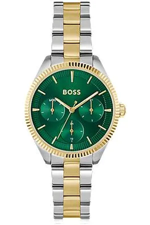 HUGO BOSS Two-tone watch with fluted bezel