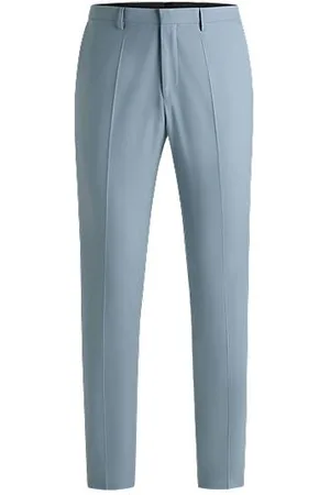 HUGO BOSS Extra-slim-fit trousers in wool-blend stretch poplin