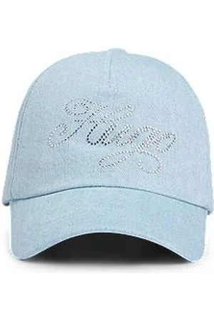 HUGO BOSS Denim cap with crystal-studded logo