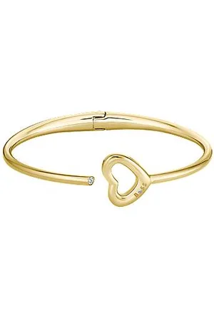 HUGO BOSS Gold-tone bangle with open-heart detail