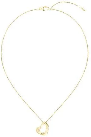 HUGO BOSS Gold-tone necklace with open-heart pendant