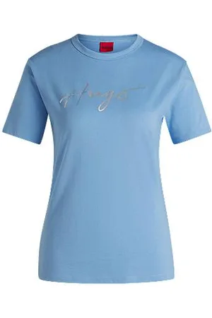 HUGO BOSS Crew-neck T-shirt in cotton with seasonal print