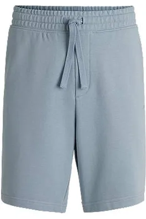 HUGO BOSS Relaxed-fit shorts in cotton terry with logo print