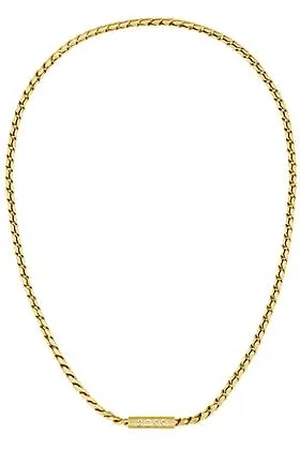 HUGO BOSS Gold-tone necklace with braided chain