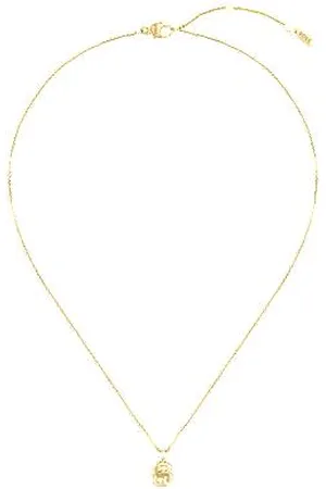 HUGO BOSS Gold-tone necklace with Double B monogram pendant