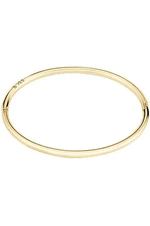 HUGO BOSS Gold-tone bangle with logo detail
