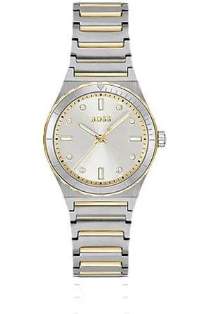 HUGO BOSS Two-tone watch with silver-white dial