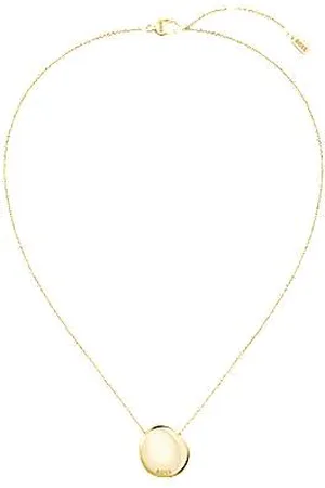 HUGO BOSS Gold-tone necklace with pebble-style pendant