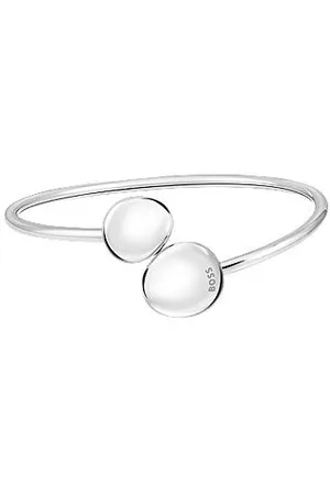 HUGO BOSS Gold-tone bangle with pebble-style nuggets