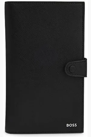 HUGO BOSS Structured travel wallet with logo lettering