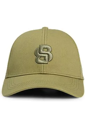 HUGO BOSS Cotton-twill cap with embroidered Double B monogram
