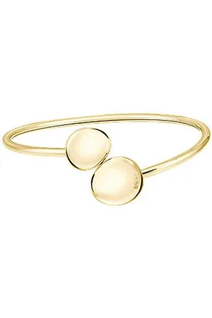 HUGO BOSS Gold-tone bangle with pebble-style nuggets