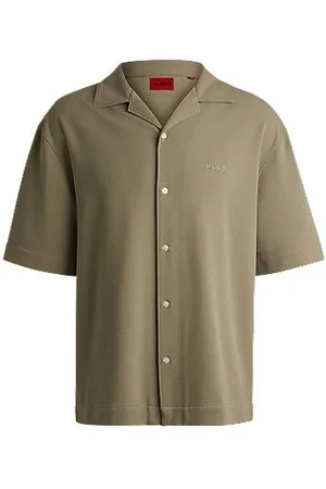 HUGO BOSS Oversized-fit shirt in structured jersey